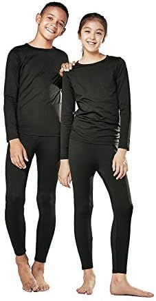 DEVOPS Boys and Girls Thermal Underwear Long Johns Set with Fleece Lined