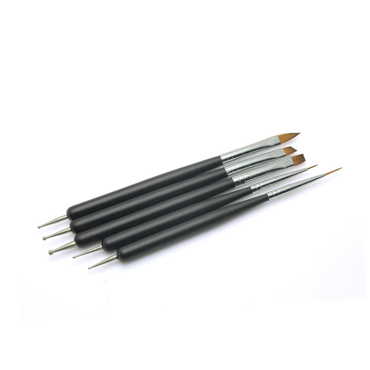 Healeved 15pezzi Penne Per Nail Art Con Punta Doppia Pennelli Per Manicure e Modellazione Strumenti Per Disegni e Dotting Per Unghie Professionali e Personali