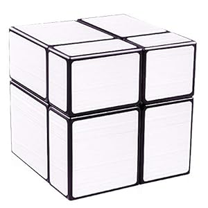 D ETERNAL 2x2 Mirror Cube High Speed Rubiks Rubix Silver Mrrror Blocks 2 by 2