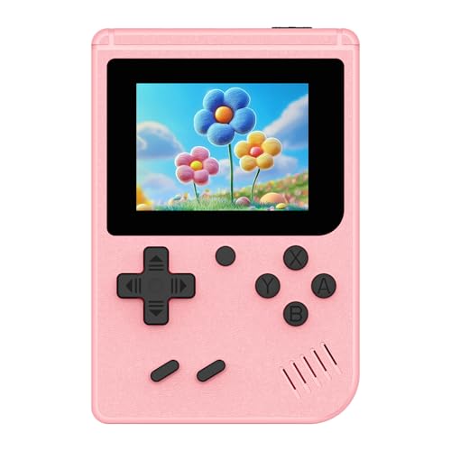 Image of Retro Handheld Games Console Built-in 400 Video Games, Portable Handheld Emulator with 3.0 Inch Screen, Mini Travel Retro Gaming Consle (Pink)