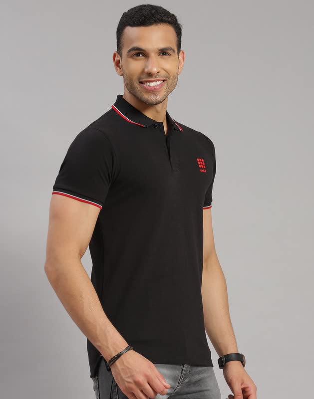 Image of ROCK.IT Men's Solid Slim Fit T-Shirt