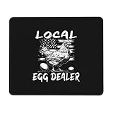 Mauspad Lokaler Eierhändler, Lustiger Hühnerliebhaber Mit Amerikanischer Flagge, Bauer Computer-Mauspad Tragbar Modernes Tischunterlage, Für Computer, Laptops, Homeoffice, 25x30cm