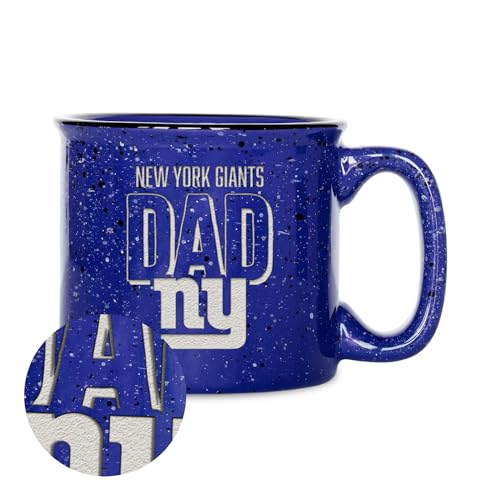 Rico Industries NFL Football New York Giants Dad 12oz Laser Engraved Campfire Mug