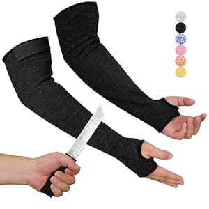 Cut Resistant Arm Sleeves for Men Women, ANSI A6 Arm Protectors for Thin Skin& Bruising for gardening Farming Yard