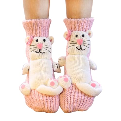 Calcetines de lana de dibujos animados para regalar en navidades y proteger del frío