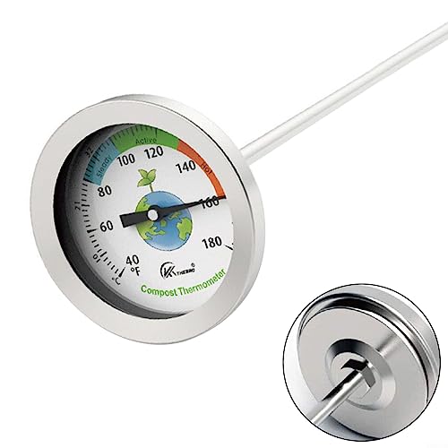 Kompost Bodentester Messgerät Sonde Edelstahl Thermometer Temperaturmonitor – Bild 4