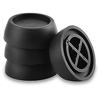 4 Stk Vibrationsdämpfer Waschmaschine, Schwingungsdämpfer Waschmaschine, Antivibrationsfüße Fußpolster Fussdämpfer, Anti Vibration Füße Dämpfer für Waschmaschinen Trockner Gummifüße (Schwarz)