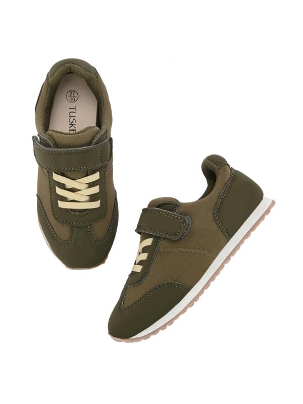 Image of Tuskey Velcro Jogger Shoes for Kids Anti Skid Velcro Closure Sports Shoes for Boys and Girls
