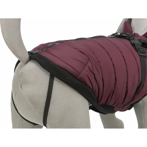 TRIXIE Pirou Winter Harness Mantel, Größe S: 33 cm, Sangria