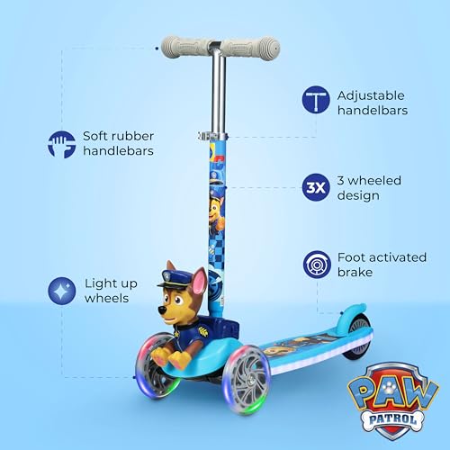 Image of Kick Scooter for Kids, 3 Wheel Self Balancing, Light Up LED Wheels