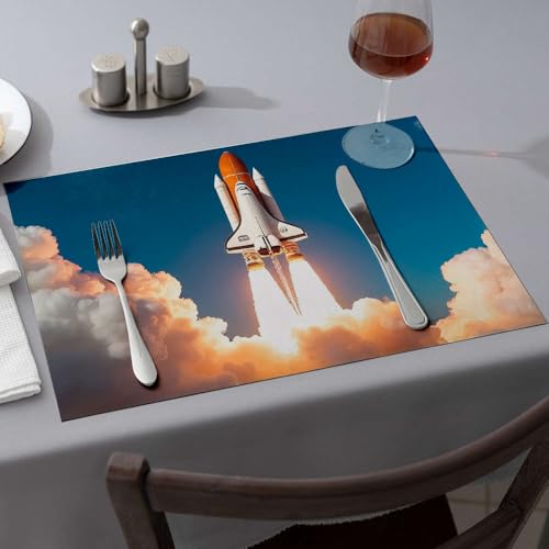 Sets de table occidentaux graphiques navette spatiale de Pâques - 2