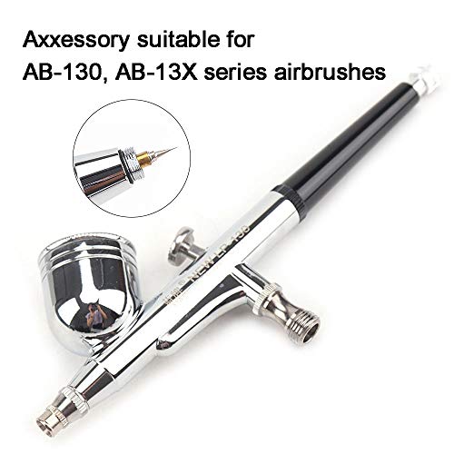 6Pcs 0.2mm 0.3mm 0.5mm Airbrush Nozzle Airbrush Needle Nozzle Cap Kit Replacement Parts for Airbrush Spray Gun Sprayer Accessories Painting Machine
