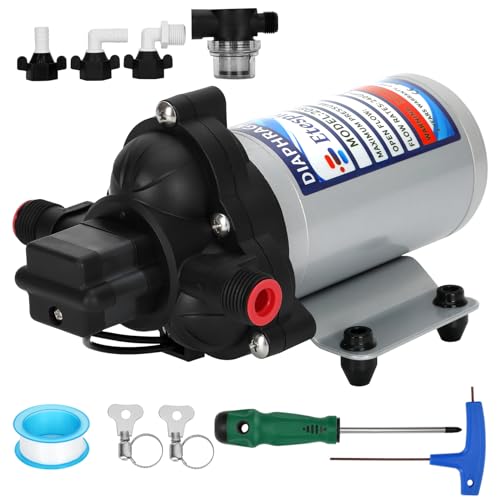 Image of 2026 Upgraded 2088-594-144 RV Fresh Water Pump, 115V AC 4.0 GPM 240GPH Self-Priming Diaphragm Water Pump, 15.1LPM 45PSI with Pressure Switch & Detachable Filter, Quiet Operation for RV Marine Yacht