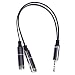 Produktbild YouN 3,5 mm Verlängerungskabel, Stereo-/Audio-Kabel für Kopfhörer, Mic Y, Kabelverteiler, Adapter 120.00*75.00*8.00mm Black+Gray