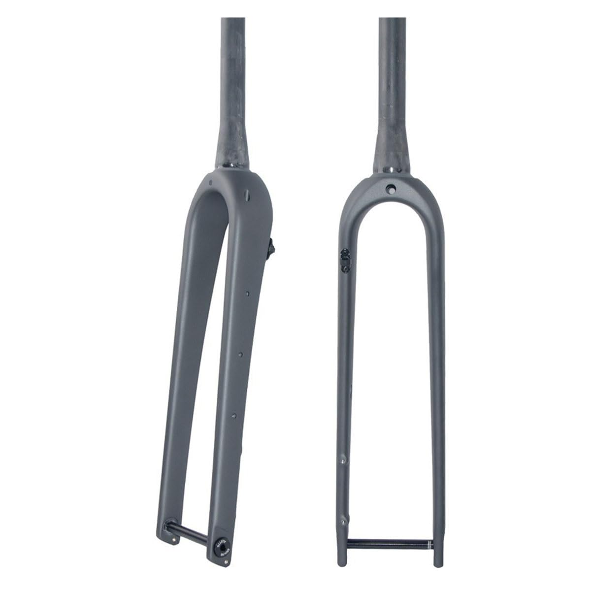Starrgabel für Gravelbike 700C 28,6 mm 1-1/8" gewindelos, gerades/konisches Rohr, starrer Carbonfaserrahmen, Scheibenbremsen vorne, 12x100 mm Steckachse.
