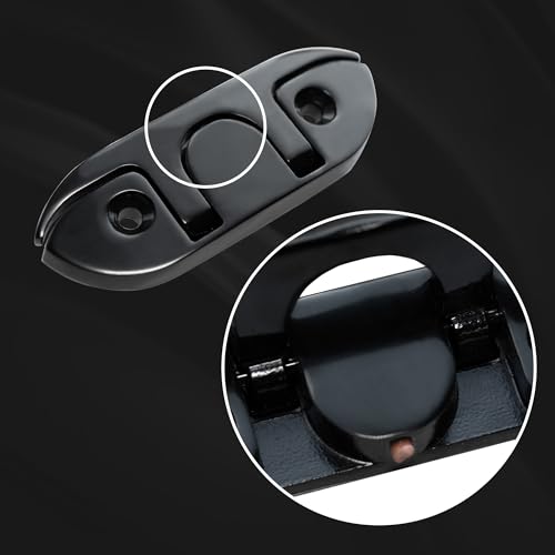 Laorde Boat Folding Cleats Black 4-1/2 inch Flip Up Boat Cleats 316 Stainless Steel Rope Cleats Marine Grade Flush Mount Boat Dock Cleats for with Installation Accessories (2 Pack) - Thumbnail 4