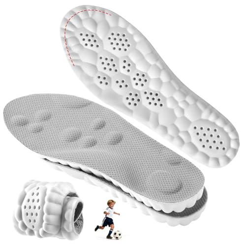 Image of 4D Cloud-Soft Comfort Insoles for Kids and Youth - Memory Foam Insoles with Shock Absorption - Trim-to-Fit Arch Support Insoles for Healthy Development of Growing Feet (US Youth 5Y-6Y /245mm)