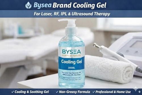 Image of Cooling Gel 300ML for Laser Hair Removal & RF Machines, Ultrasound & IPL Conductive Gel for Facial & Body Skin Care, Non-Greasy, Professional Use All Skin Type