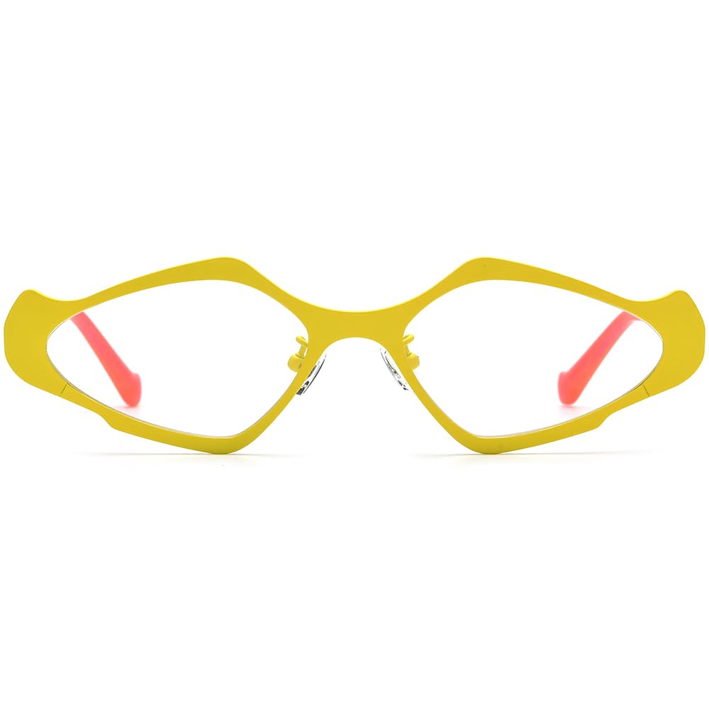 FONEX Colorful Pure Titanium Glasses Frame Women Retro Round Eyeglasses