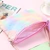 JHVYF Girls Kids Fuzzy Bag Plush Shoulder Bag Tie Dye Rainbow Crossbody Purse Wallet Children Toddler Purple