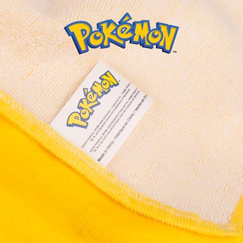 Image of Pokemon Pikachu Kids Super Soft Bath /Pool /Beach Soft Cotton Terry Hooded Towel Wrap, 24 in x 50 in, (Officially Licensed Product) By Franco