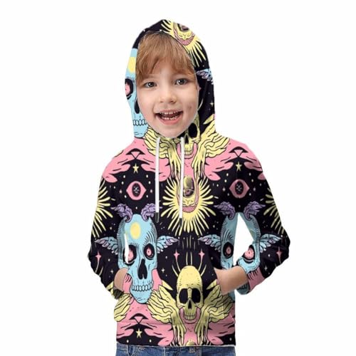 Sweat à capuche enfant imprimé 3D avec poches et cordon ajustable - 5
