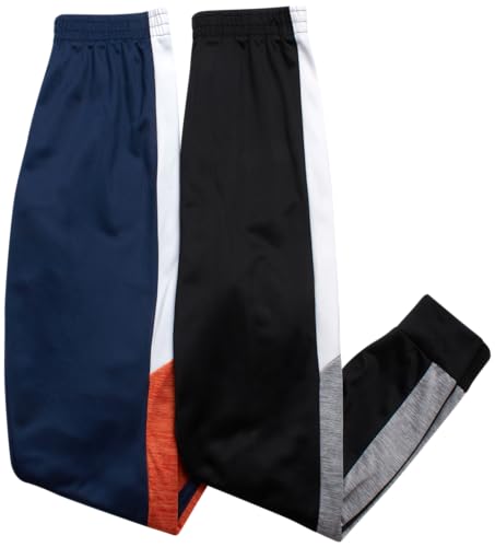 Pro Athlete Boys Sweat Suit Set - 4 Piece Short Sleeve Crewneck Athletic Graphic Tees and Tricot Jogger Sweatpants (8-16)4