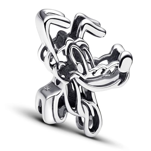 HuooNew 925 Sterling Silver, Goofy, Brute Openwork Charm Bead Fit European Snake Bracelet Make DIY Fashion Jewelry Gift for Women