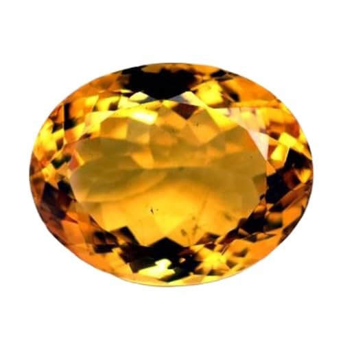 Citrine naturelle ovale 14,71 mm pierre gemme facettée jaune pour la création de bijoux GH_NAT_07963
