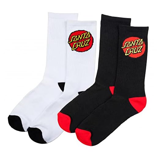 2 Pares De Calcetines Santa Cruz Classic Dot Assorted (Default , Negro)
