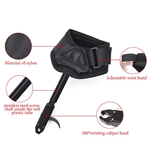 Hunter Ian Archery Compound Bow Quick Shot Release Buckle Strap Black Trigger Caliper Shooting Left & Right Hand #TOP1