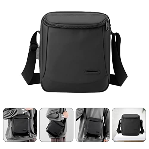 Plain Color Nylon Single Shoulder Bag for Men Business Casual Commuting Crossbody Briefcase Lightweight Outdoor Storage Pouch Stylish and Functional Bag4