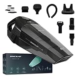 JAP S3C 10000pA 22.2V Aspiradora de Mano - Pelos Mascotas - Sólidos y Líquidos - Aspirador de Coche - Inalámbrico y sin Bolsa - con 5 Accesorios - Carbon
