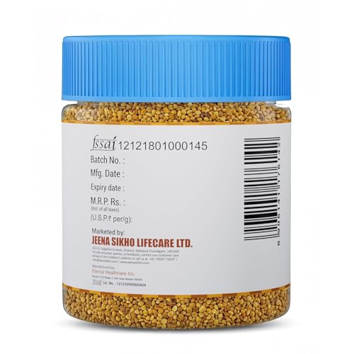 Image of Jeena Sikho Bee Pollen Pro | Raw & Natural Bee Pollen | Nutrient-Dense Superfood | For Daily Energy & Nutrition | 200 g, Pack of 3