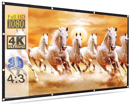 Savsol 2023 Upgraded 77 inch Projector Screen,4K HD 16:9 Portable Video Screen Foldable Anti-Crease Indoor Outdoor for Home, Office, Classroom Screen (Width 170.18 cm x 96.52 cm Height) (B094QF6ZFV) Amazon Price History, Amazon Price Tracker