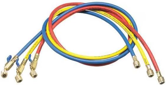 Manifold Hose Set, 36 In, Red, Yellow, Blue, Angle: 45 Degrees 29983-A