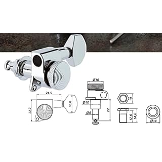 VUBLY Lot de 6 accordeurs de verrouillage pour guitare électrique Têtes de machine de verrouillage Chevilles d’accordage… - Les Beatles, Paul McCartney, John Lennon, RIngo Starr, George Harrison VUBLY Lot de 6 accordeurs de verrouillage pour guitare électrique Têtes de machine de verrouillage Chevilles d'accordage… – Image 7