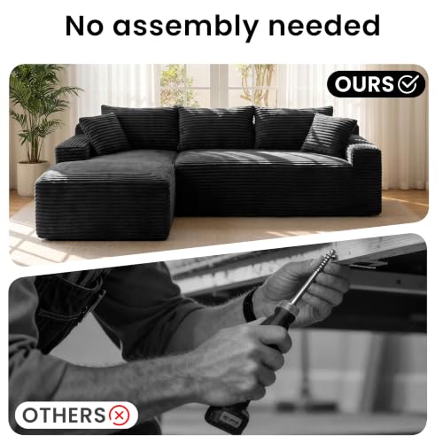 95" Modular Sectional Sofa, Boneless Chaise L-Shaped Couch for Living Room - image 7