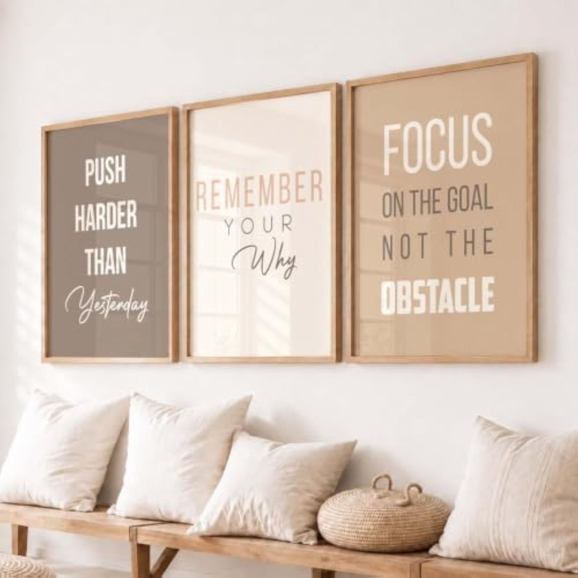Motivational Quotes Wall Posters Set, Office Décor