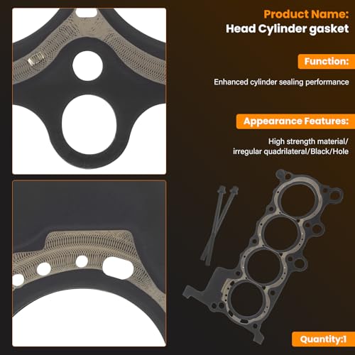 Image of 1.5L Accord Head Gasket Set with Head Bolt Kit Engine Cylinder Compatible with Honda Accord 2018-2022(Not fit Sport),Civic 2016-2021,CR-V 2017-2021,1.5L L4 16V Gas Dohc Turbo,Replacement HS55383