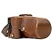 MegaGear "Ever Ready" Protective Leather Camera Case, Bag for Canon EOS T6i / Canon EOS T6s Camera with 18-200 (750D, 760D) DSLR Camera (Dark Brown)