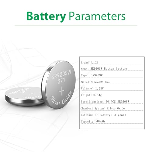 Baterías LiCB SR920SW 20 unidades 1.5V para relojes miniatura 2