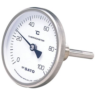 佐藤計量器製作所 バイメタル式温度計 -30~50℃ 60mm 2110-10 61-0096-50/BM-T-75S