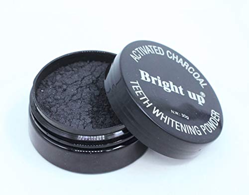 Polvo blanqueador de dientes con carbón de bambú activado. Con cascara de coco. Blanqueamiento Inmediato