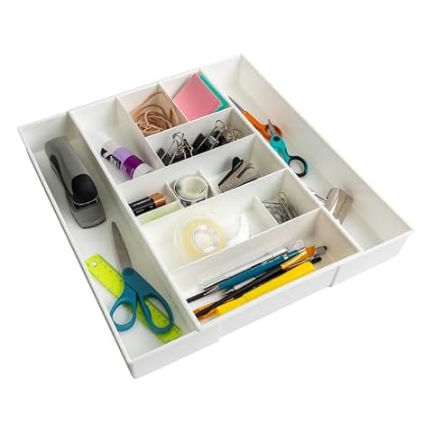 Dial Industries Expandable Junk Drawer Desk Organizer Storage Tray Cover