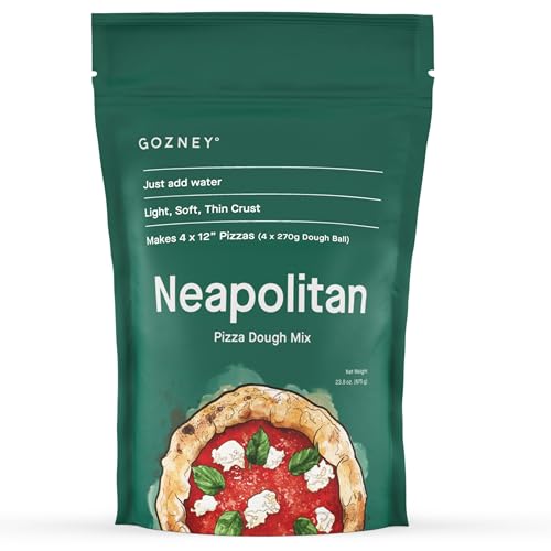 Gozney Just-Add-Water Neapolitan Pizza Dough Mix for Authentic Italian Pizzas – Premium Flour Baking Mix for Wood-Fired Ovens, Pizza Maker, and Home Cooking