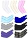 Mudder Unisex UV Protection Arm Sleeves Cooling Arm Sleeves Ice Silk Arm Cover Sleeves for Cycling Jogging Outdoors Wearing (Color Set 1, 9 Pairs)