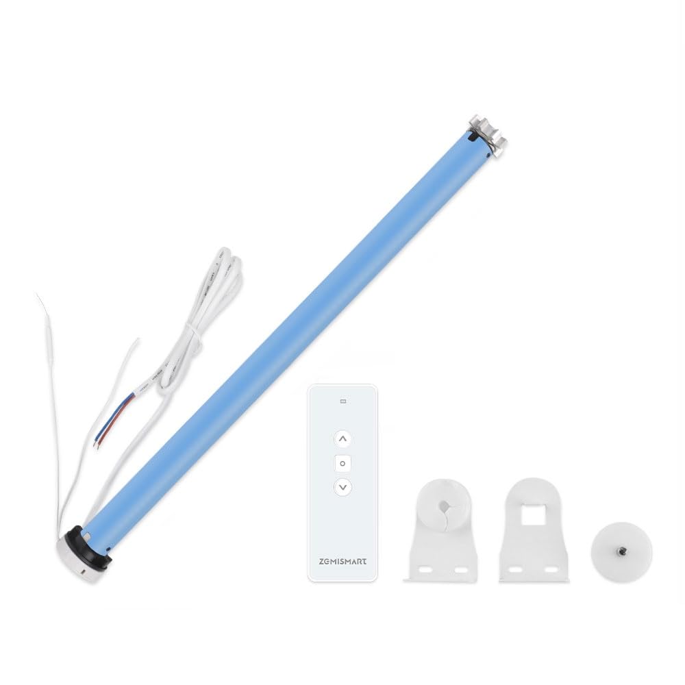 Motore per persiane elettriche WiFi per tubo da 38 mm, persiane tubolari intelligenti, funziona con Tuya Smart Life Alexa Google Home (motore con telecomando a 1 canale)