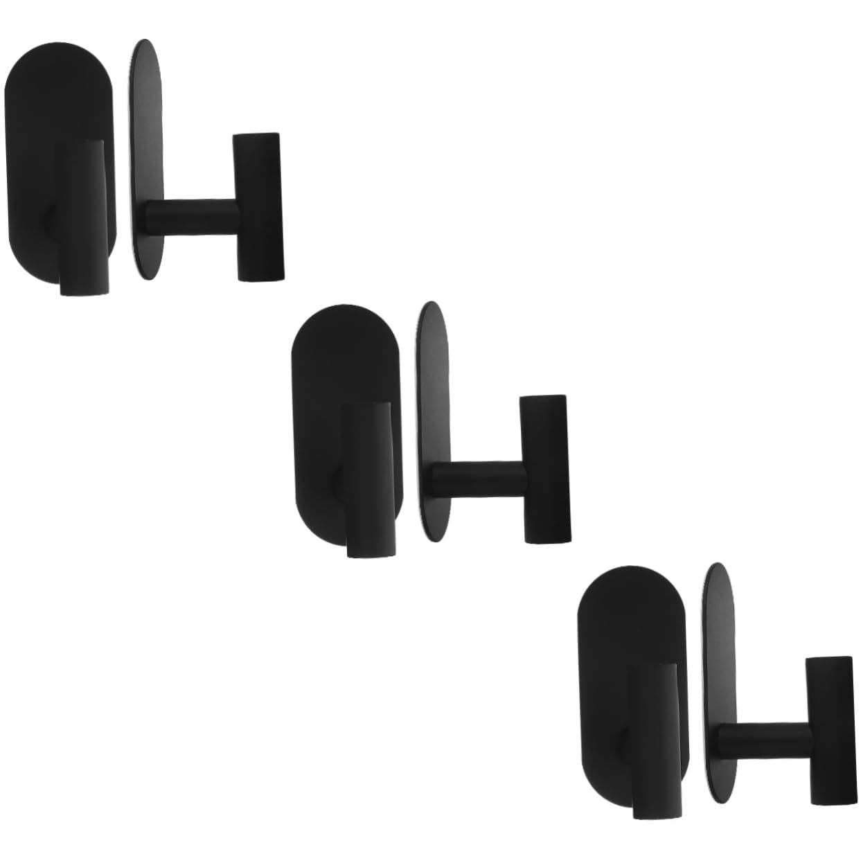 UKCOCO 3 Series Gancho Adhesivo De Acero Inoxidable Gancho De Toalla Negro Para Mate Conformado Ganchos Negros Ganchos De Mochila Gancho De Pared De Acero Inoxidable Toallas 2 Piezas X 3