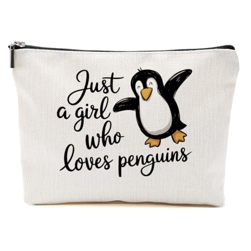 Cute Penguin Makeup Bag for Women, Portable Cosmetic Bag Travel Organizer
